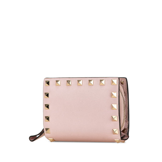 Valentino Rockstud Leather Bifold Wallet