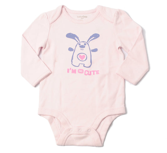 GAP Baby Girls Long Sleeve Bodysuit Light Pink