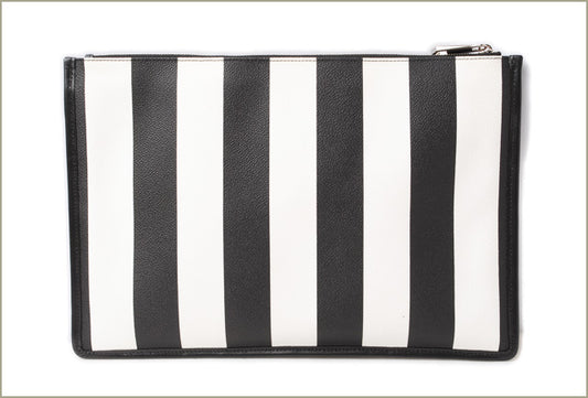 Givenchy Coated Canvas Clutch Bag Black/White