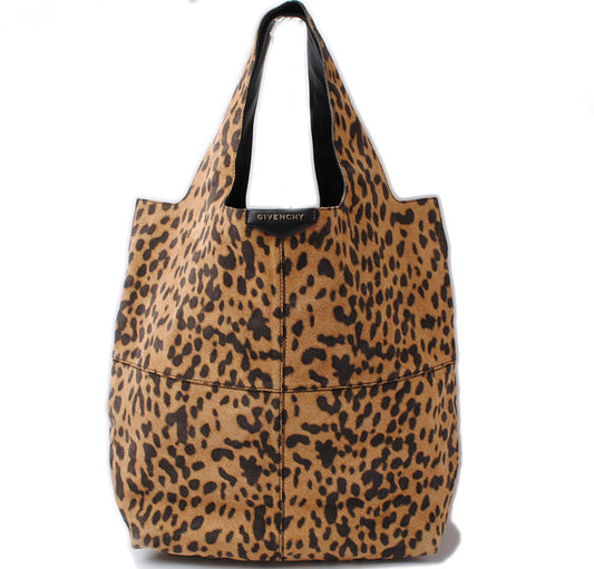 Givenchy Suede Lambskin Leopard Tote Bag