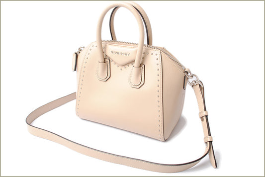 Givenchy Antigona Mini Handbag/Shoulder Bag Beige