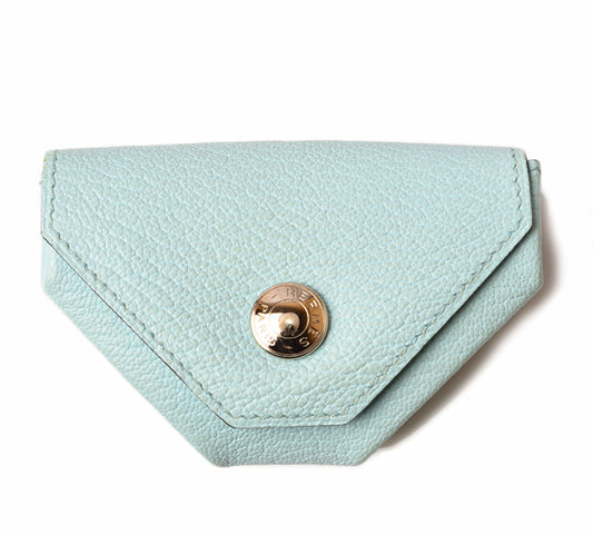 Hermes Leather Coin Case Le 24 Light Blue