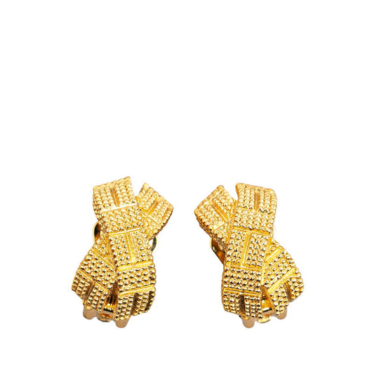 Dior Gold Plated Stud Earrings