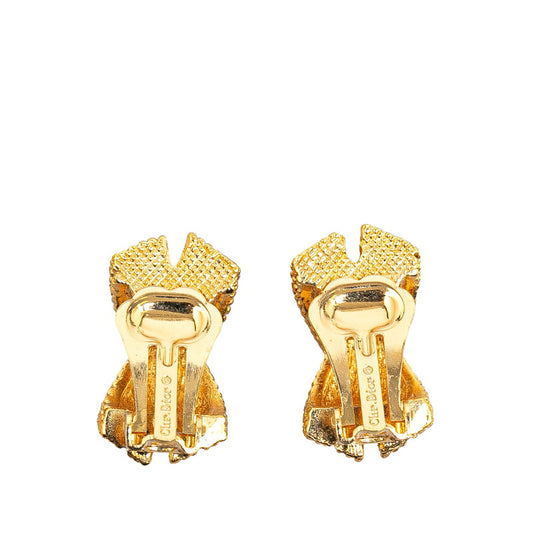 Dior Gold Plated Stud Earrings