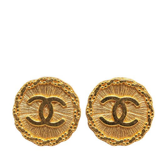 Chanel Coco Mark Gold Earrings