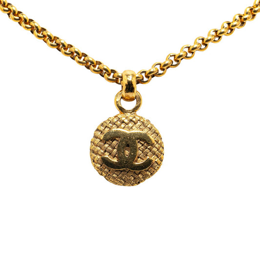 Chanel Coco Mark Gold Necklace