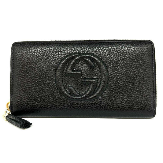 Gucci Soho Leather Zip Around Wallet Black