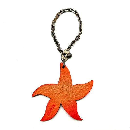 Hermes Leather Starfish Keychain 2003