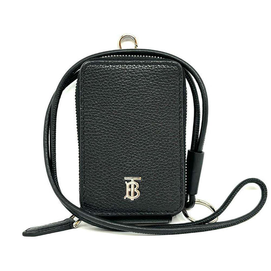 Burberry Leather TB Coin Case Black