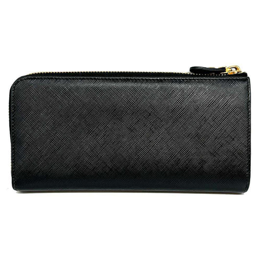 Ferragamo Vara Ribbon Leather Long Wallet Black