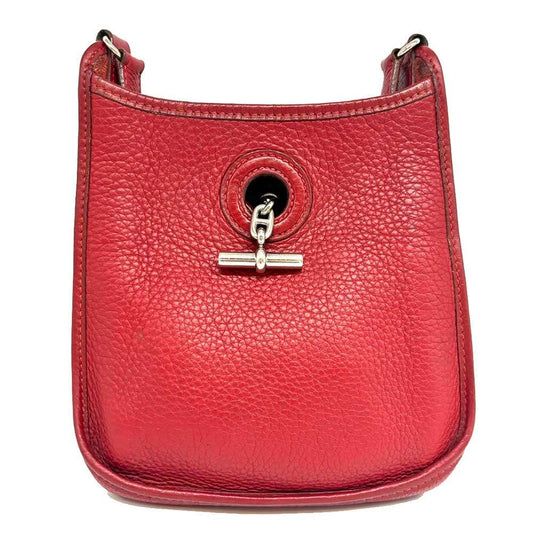 Hermes Vespa TPM Red Leather Shoulder Bag