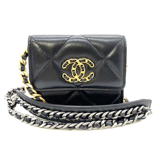 Chanel Lambskin Flap Coin Purse Crossbody