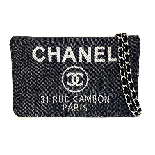 Chanel Canvas Chain Wallet Deauville Flap