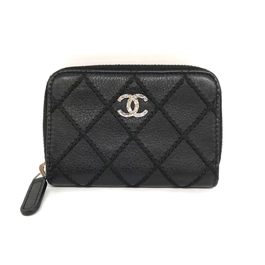 Chanel Leather Coin Purse Wild Stitch