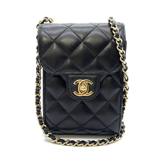 Chanel Classic Matelasse Chain Shoulder Bag Black