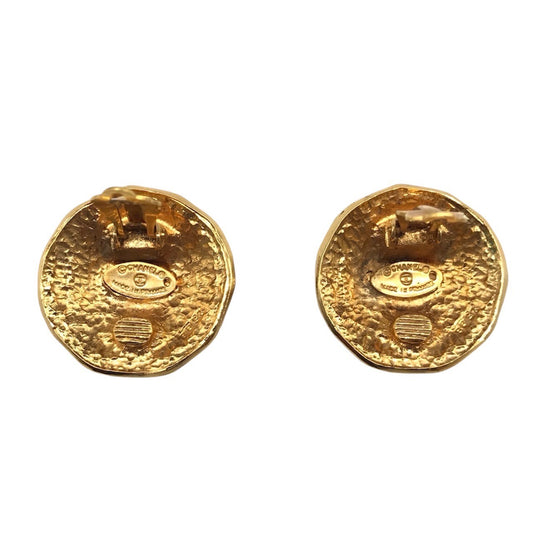 Chanel Cambon Metal Vintage Earrings