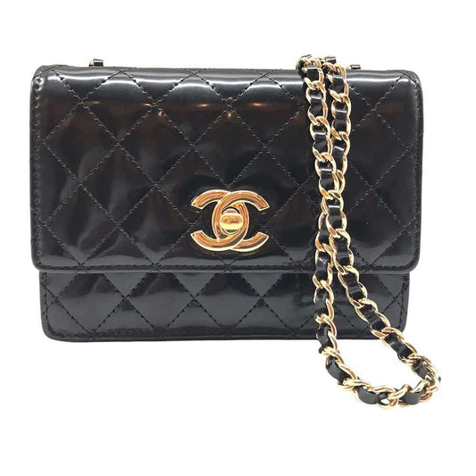 Chanel Patent Mini Shoulder Bag Pouch