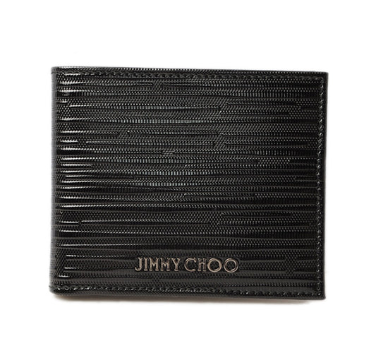 Jimmy Choo Men's Patent Leather Wallet Black