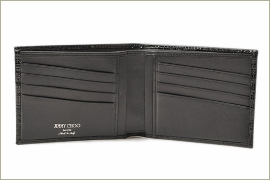 Jimmy Choo Men's Patent Leather Wallet Black