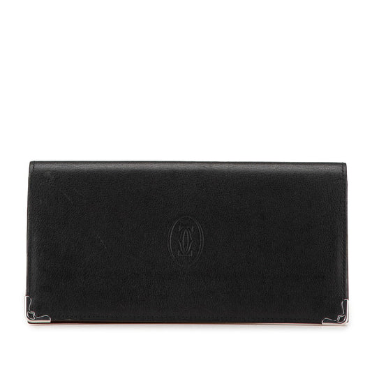 Cartier Must de Cartier Leather Wallet Black