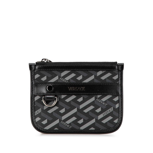 Versace La Greca PVC Leather Pouch