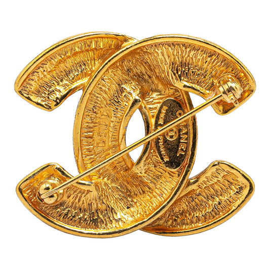 Chanel Matelasse Coco Mark Brooch Gold