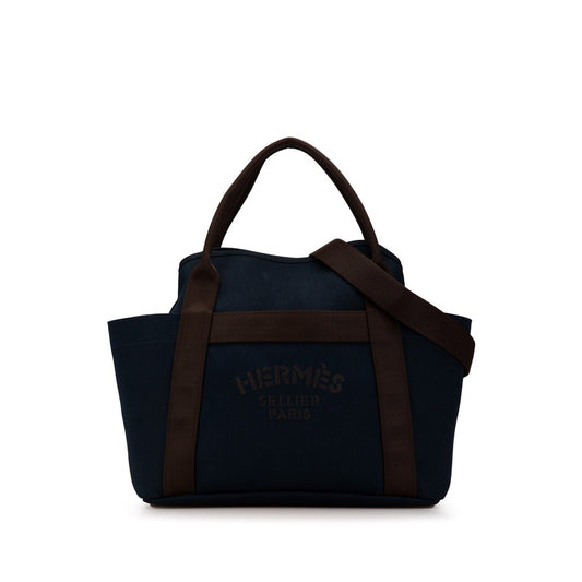 Hermes Canvas Leather 2WAY Tote Bag