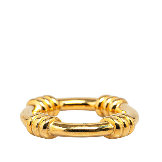 Hermes Gold Plated Scarf Ring