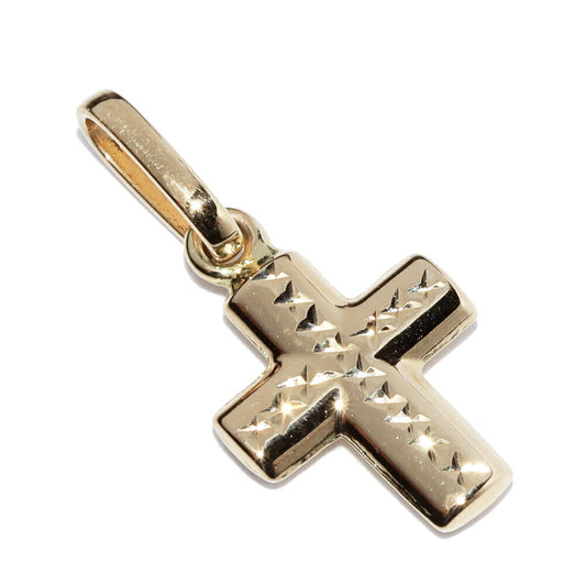 K18YG Cross Pendant Top