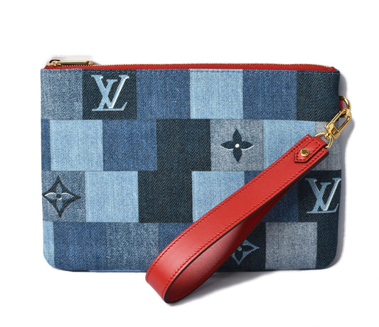 Louis Vuitton Denim Monogram City Pochette Clutch