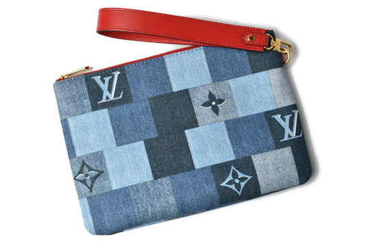 Louis Vuitton Denim Monogram City Pochette Clutch