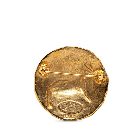 Chanel Vintage Lion Motif Brooch Gold