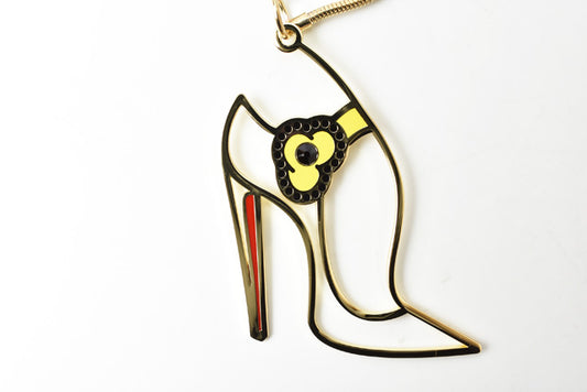 Christian Louboutin Heel Keyring Charm Red/Gold