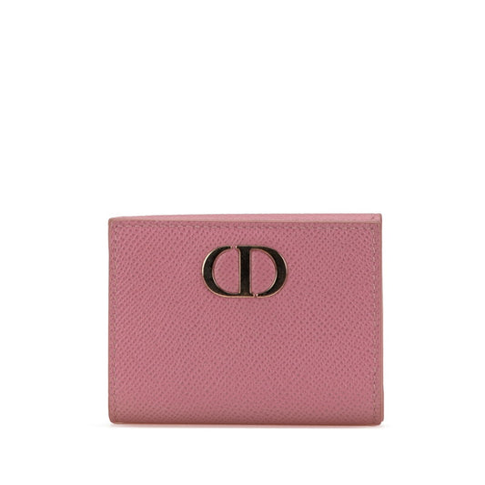 Dior Montaigne Compact Wallet Pink Leather