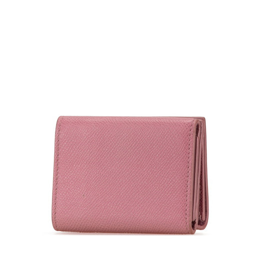 Dior Montaigne Compact Wallet Pink Leather