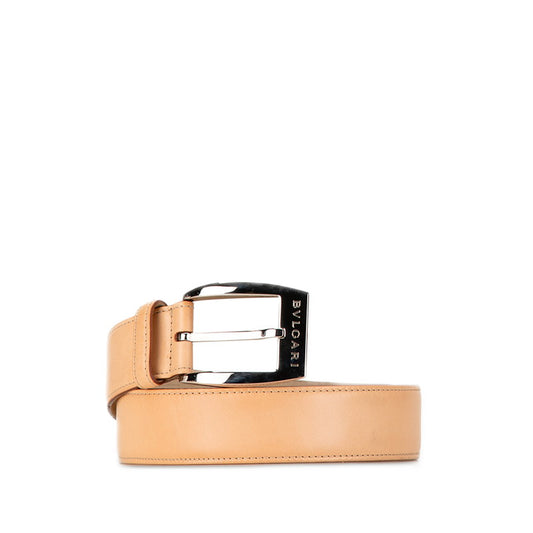 Bvlgari Beige Leather Belt Men