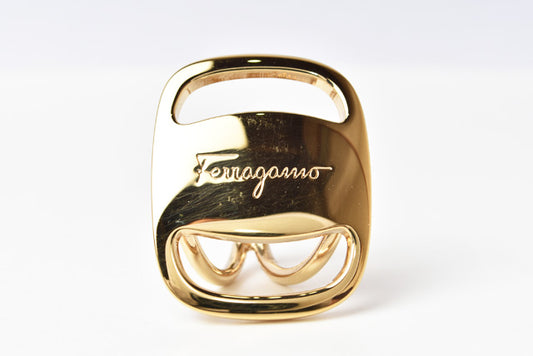 Salvatore Ferragamo Scarf Ring Gold