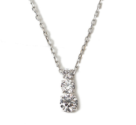 Swarovski Necklace Pendant Rhodium Plated Brass Crystal