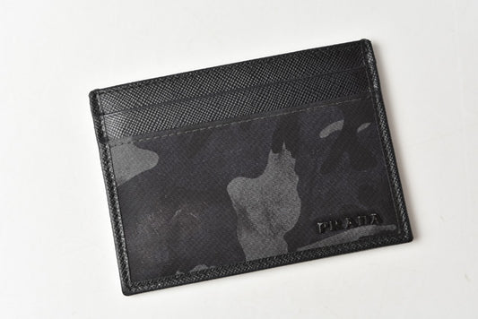 Prada Card Case 2M1149 Black/Dark Blue