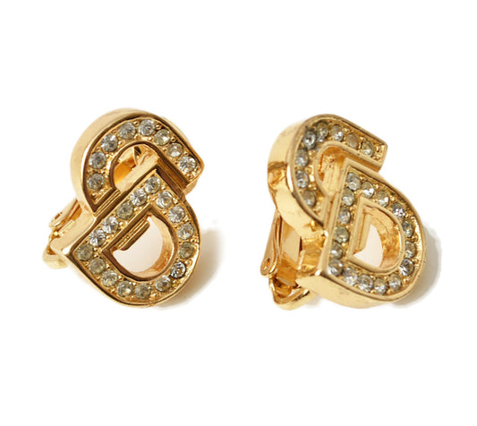 Christian Dior Vintage Earrings Gold