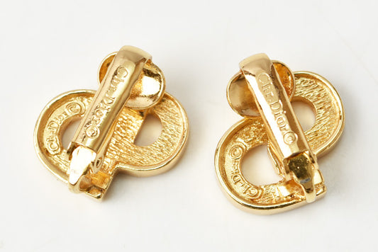 Christian Dior Vintage Earrings Gold