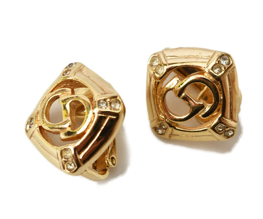 Christian Dior Vintage Earrings Gold