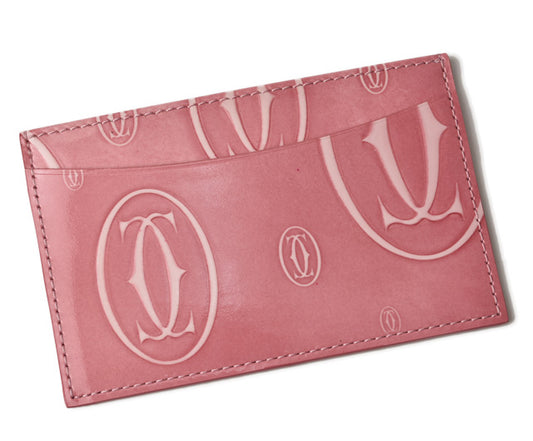 Cartier Leather Card Case Pink