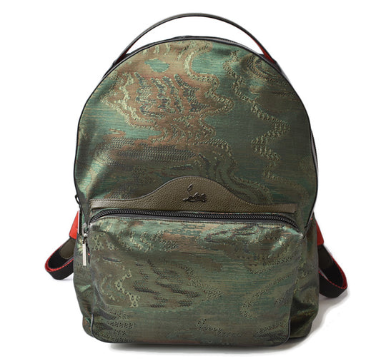 Christian Louboutin Jacquard Backpack Army Green