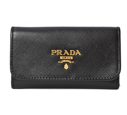 Prada Embossed Leather Key Case Key Holder 1PG222