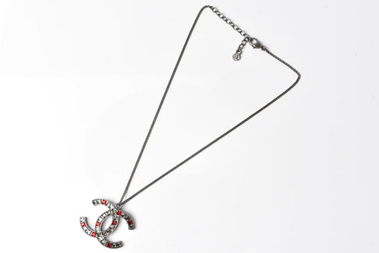 Chanel Metal Rhinestone Necklace Pendant