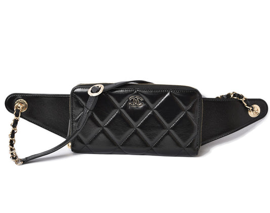 Chanel Lambskin Chain Wallet Body Bag