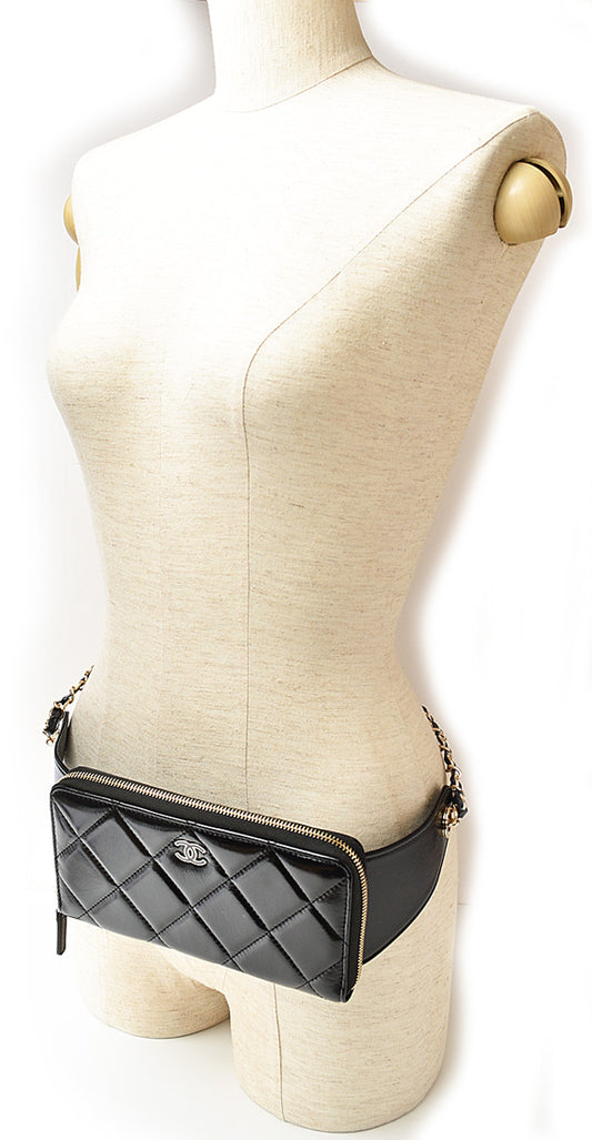 Chanel Lambskin Chain Wallet Body Bag