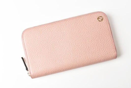 Gucci Leather Long Wallet Marmont Pink