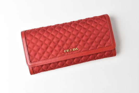 Prada Quilted Nylon Long Wallet 1M1132